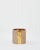 Celine Grey Python Leather Edge Cuff Bracelet- S