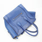 Celine Royal Blue Leather Micro Luggage Tote Bag