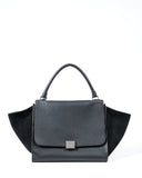 Celine Black Leather Trapeze Tote