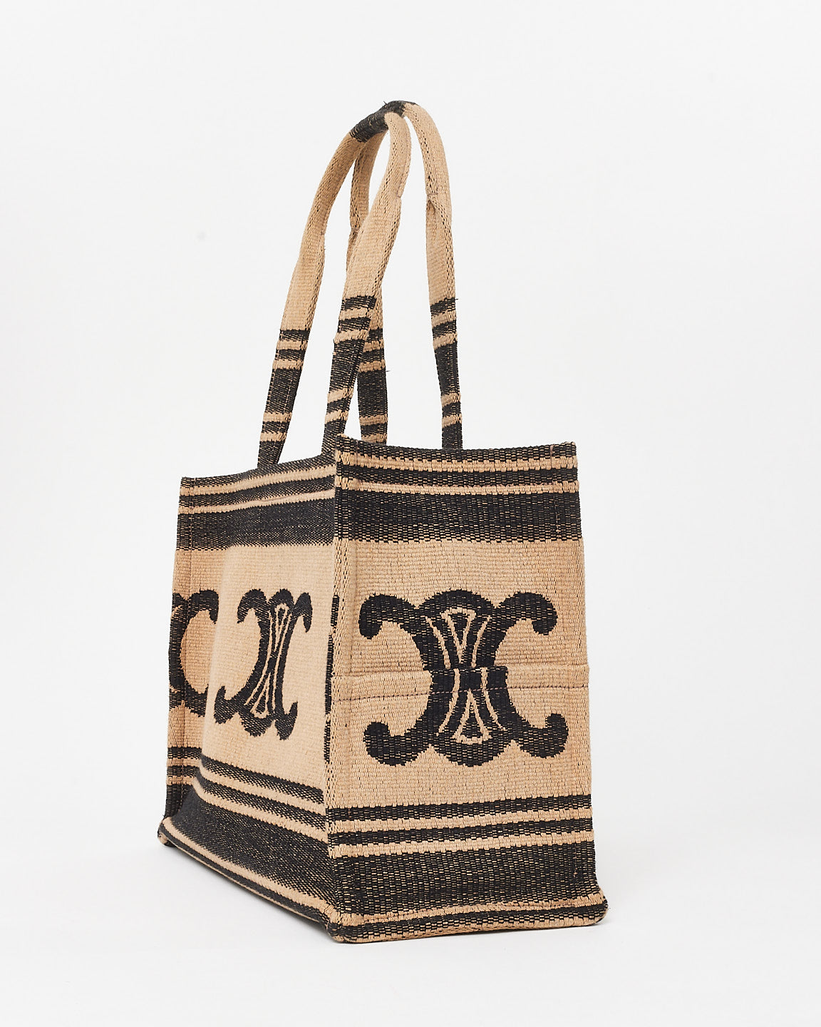 Celine Brown & Black Triomphe Canvas Tote Bag
