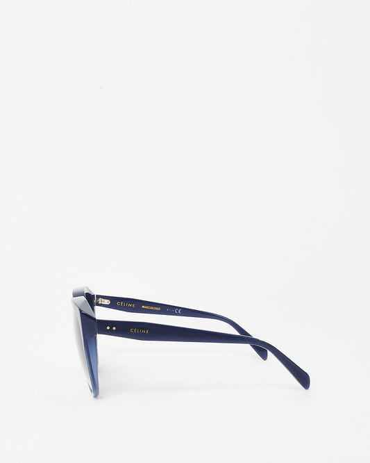 Celine Blue Acetate Oversized Round Sunglasses