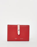 Celine Red Leather and Pink Strap Wallet