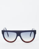 Celine Navy & Burgundy Flat Top CL 41026/S Sunglasses