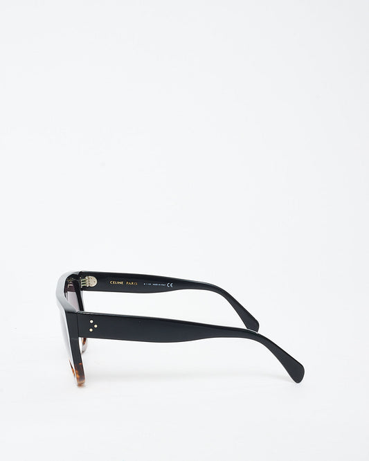 Celine Black & Tortoise Acetate Flap Top Oversized CL4001IN Sunglasses