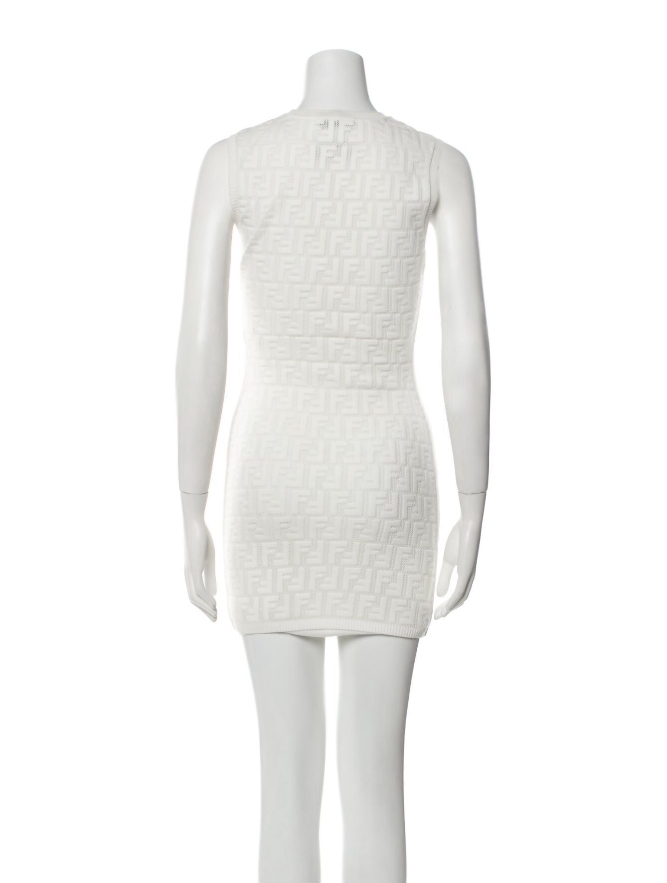 FENDI JACQUARD STRETCHY MINI DRESS