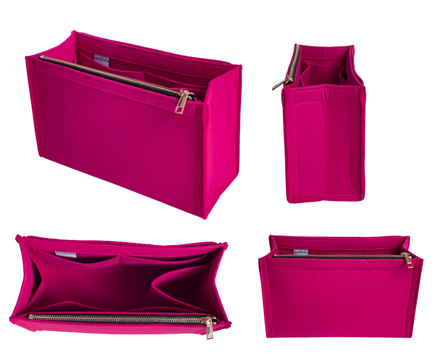 Organizer For [GG Marmont Small Tote Bag]Felt Purse Insert (Curved Sides)