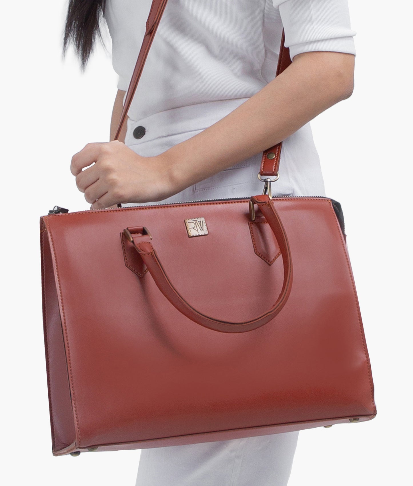 Rust workplace handbag