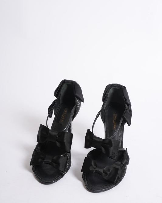 Louis Vuitton double satin bow heels