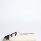 Chanel Black & White Velvet CC Espadrille Flats