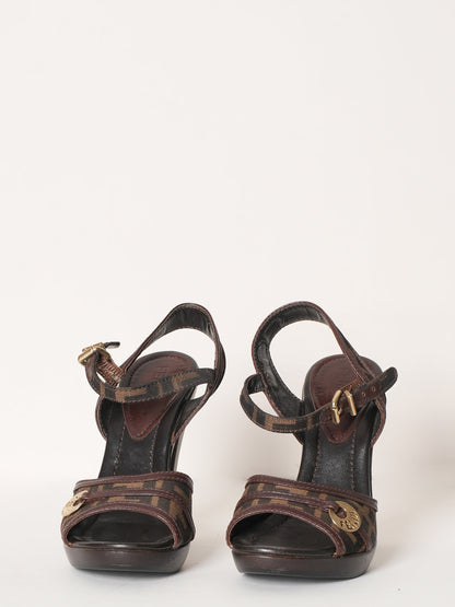 Fendi Brown Zucca Canvas Shoe