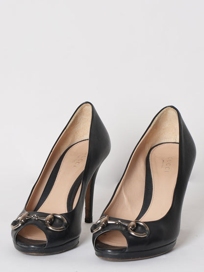 Gucci Horsebit peep toe Shoes