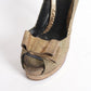 Fendi metallic golden platform pumps