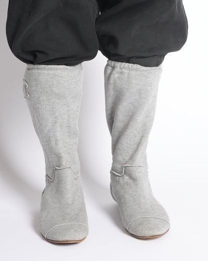 Chanel Cloth Ankle Boots In Grey