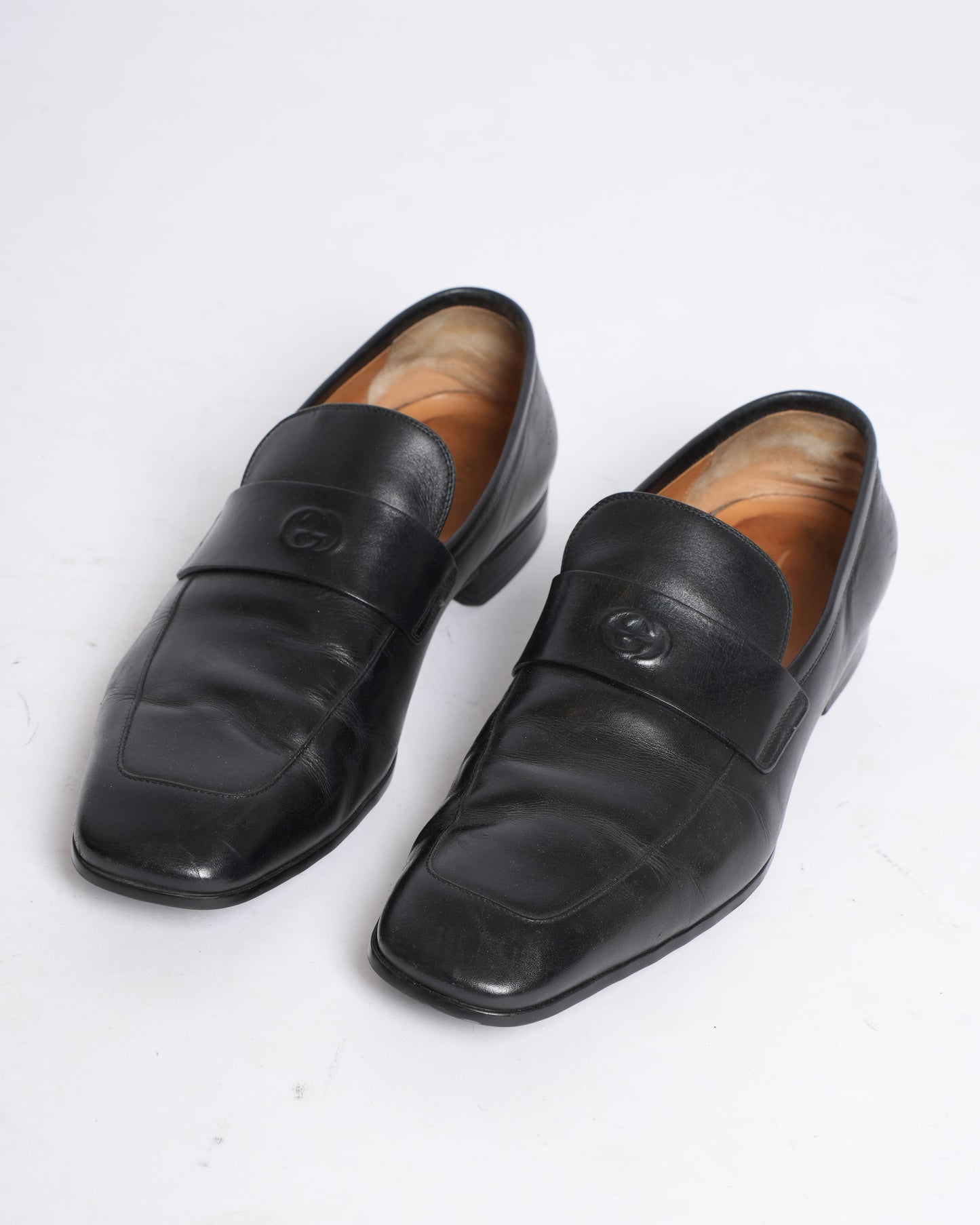 Gucci black leather loafers