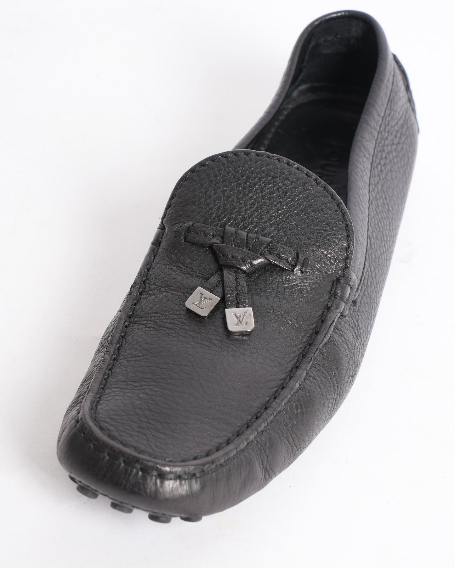 Louis Vuitton Black Leather Moccasins