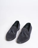 Burberry Monogram Motif Velvet and Leather Loafers