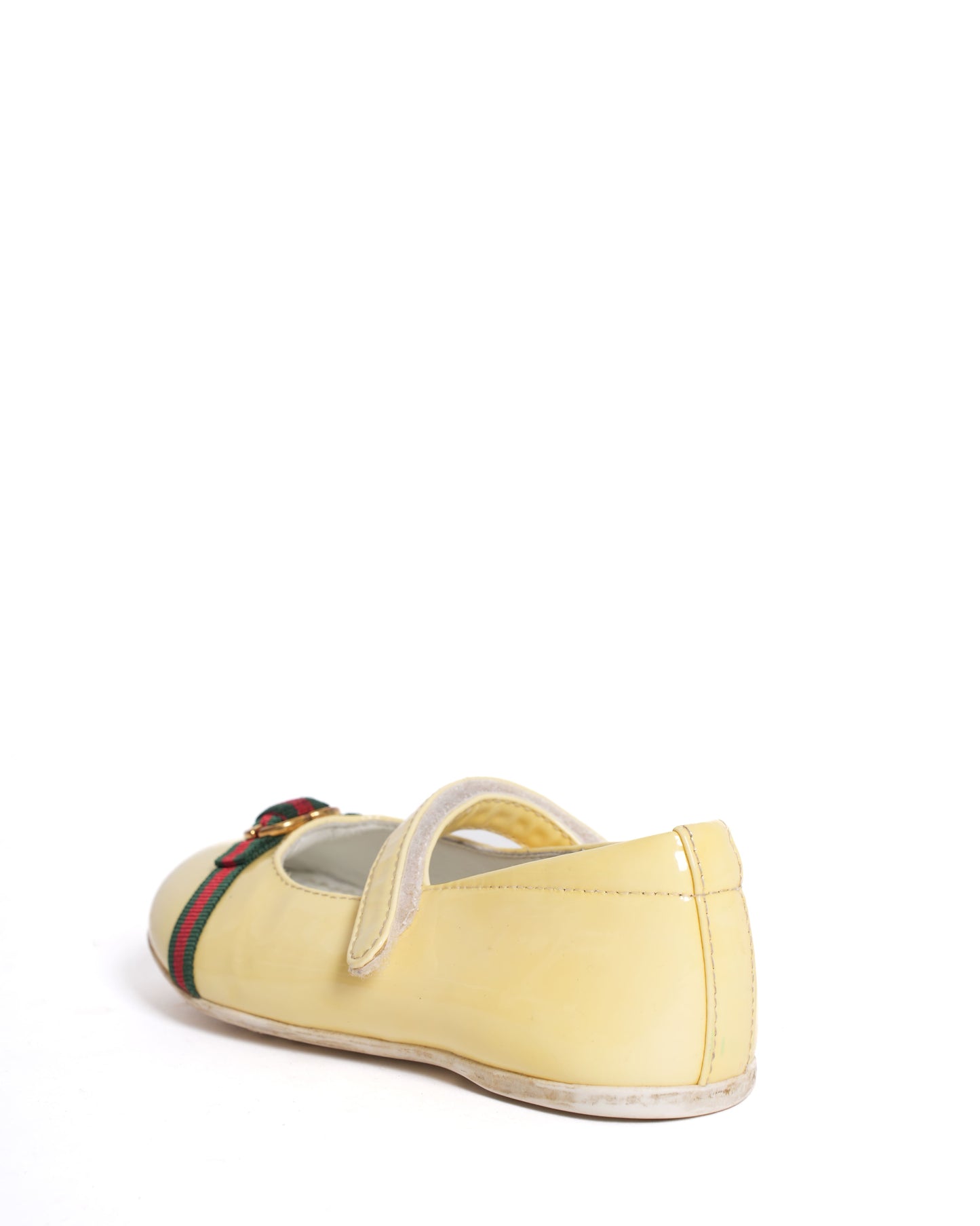 Gucci Kids Patent Leather Ballet Flats  Yellow