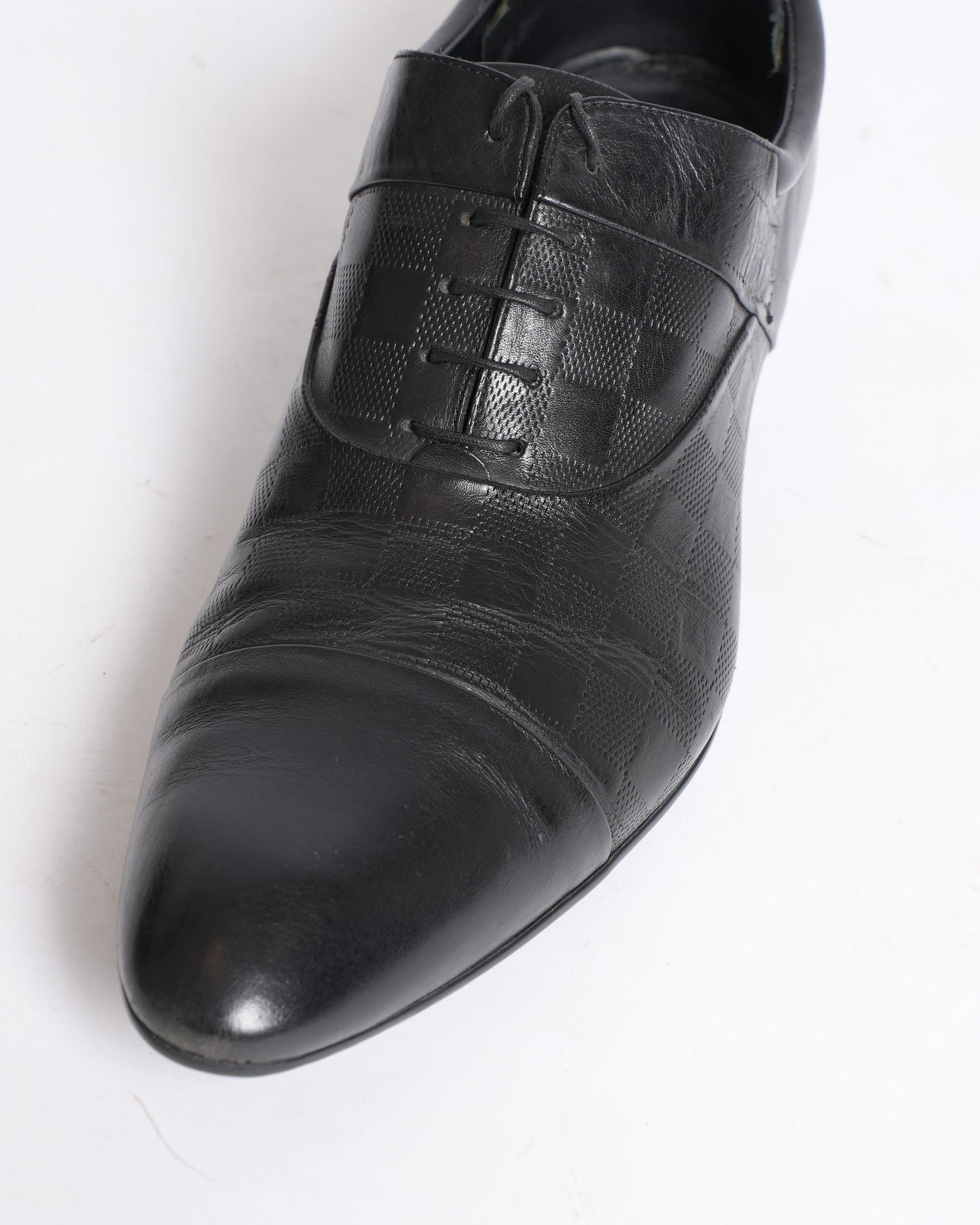 Louis Vuitton men's black lace-up formal shoes