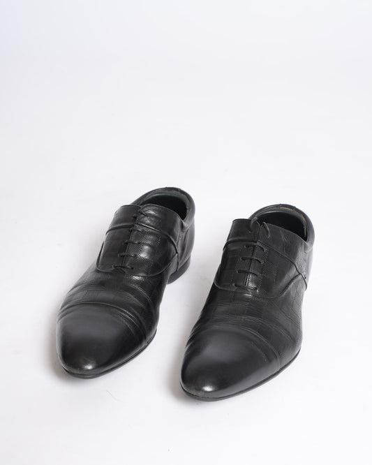 Louis Vuitton men's black lace-up formal shoes