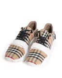Burberry   Check Low-Top Sneakers in Archive Beige with Logo Strap