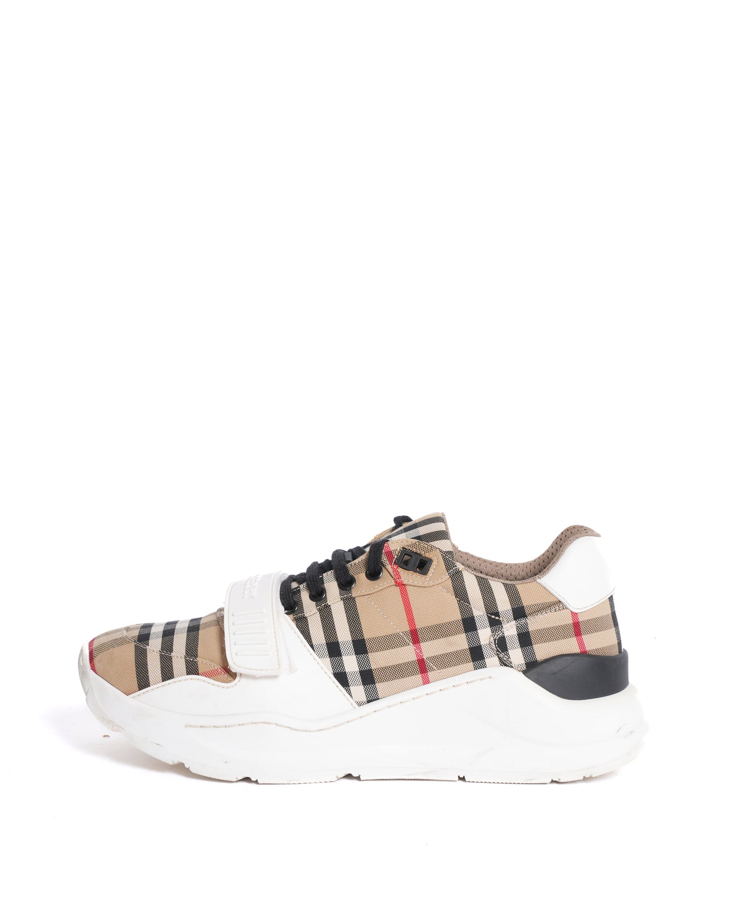 Burberry   Check Low-Top Sneakers in Archive Beige with Logo Strap
