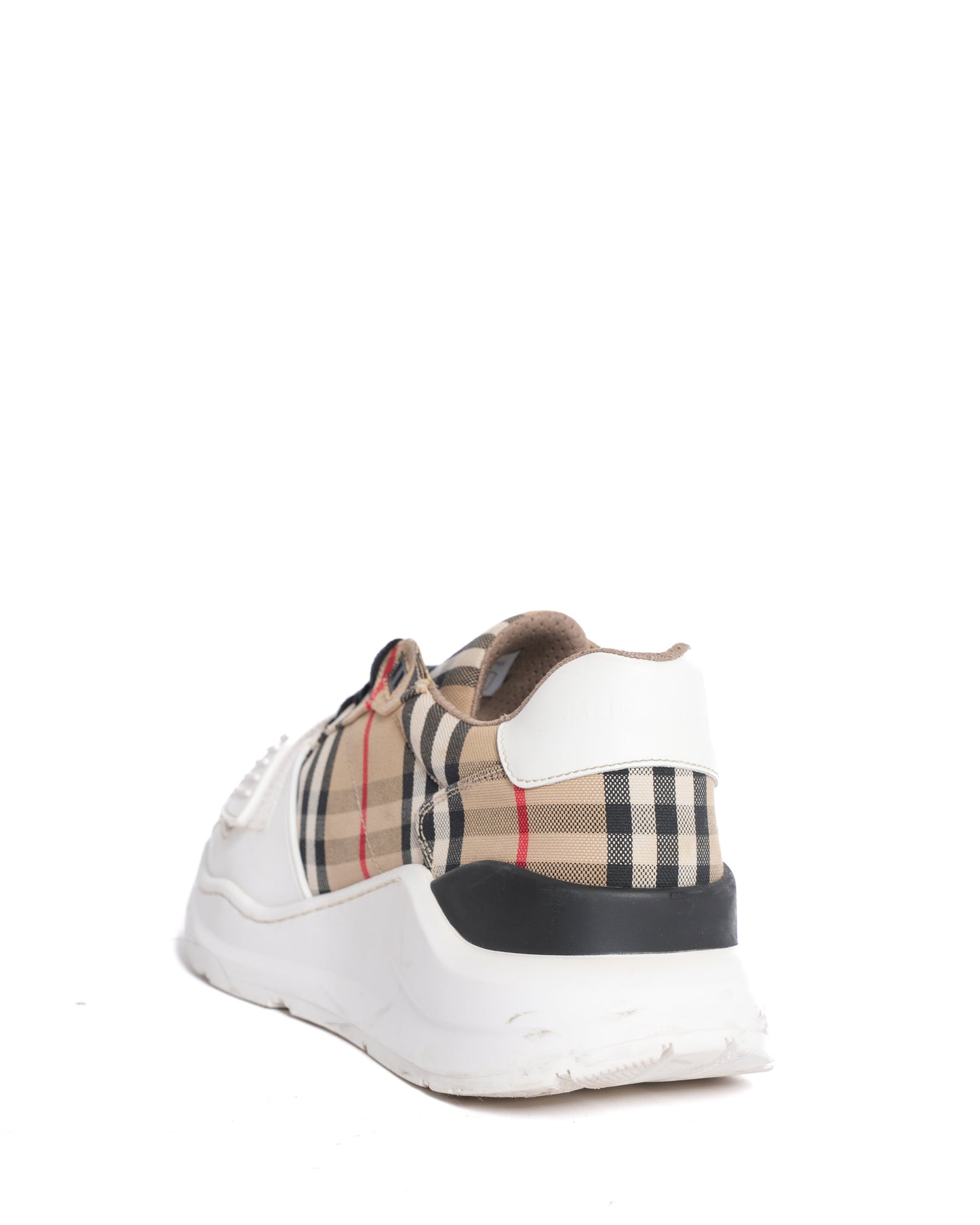Burberry   Check Low-Top Sneakers in Archive Beige with Logo Strap