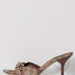 Gucci Monogram Canvas Bamboo Heels