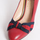 Gucci Pumps In Red With Bow Detailing