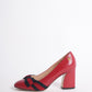 Gucci Pumps In Red With Bow Detailing