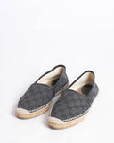 Gucci Black GG Canvas and Leather  espadrilles