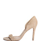 Burberry Lace Detail Heels In Beige