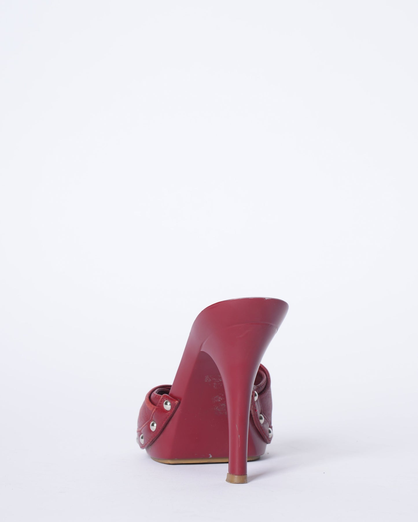 Christian Dior Leather Open Toe Clog Sandals