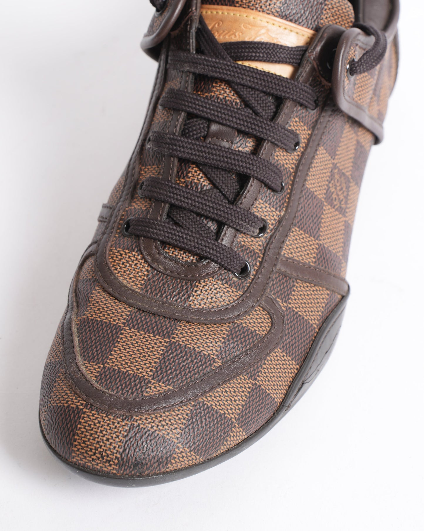 Louis Vuitton Women's Damier Ebene Coated Canvas & Leather Low Top Sneakers