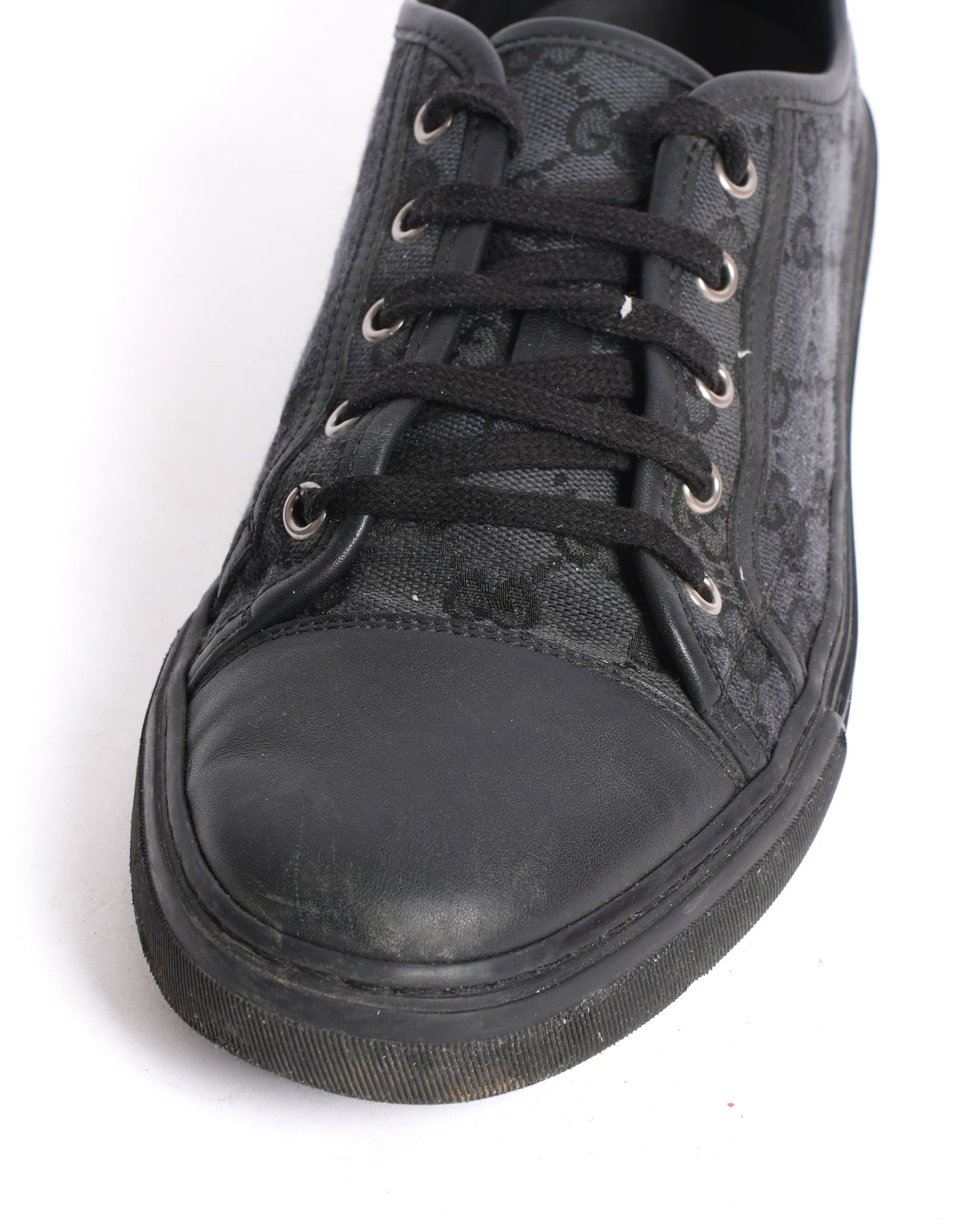 Gucci Men's Monogram Sneakers in Black