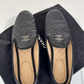 Chanel Black Quilted Leather CC Smoking Slippers (Loafers)