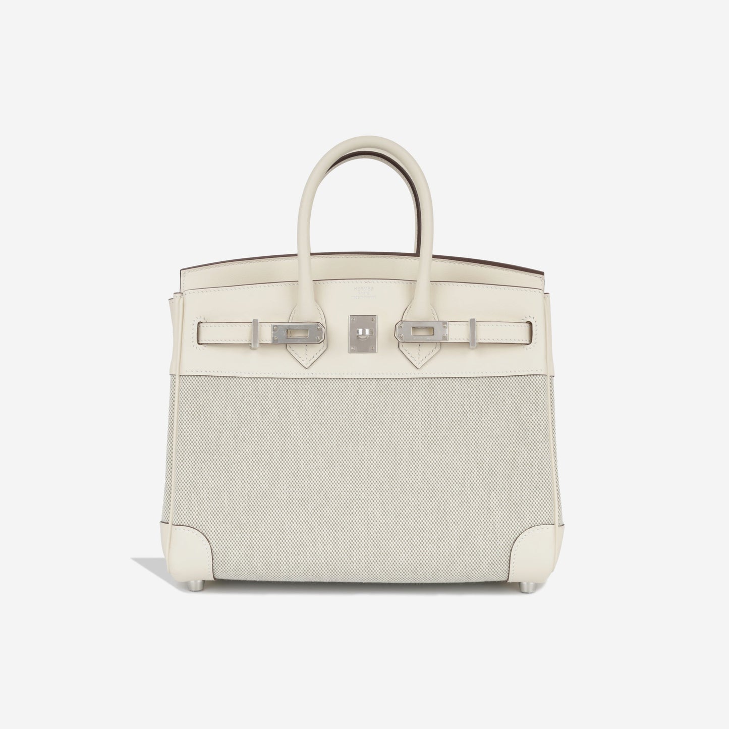 Birkin 25 Toile - Nata Swift / Vert Amande Quadrille Toile