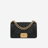 Small Chanel Boy - Black Caviar