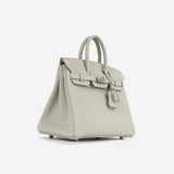 Birkin 25 Verso - Gris Perle/Nata