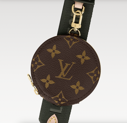 Louis Vuitton Jacquard Strap with Round Coin Purse – Khaki Green - FULL SET