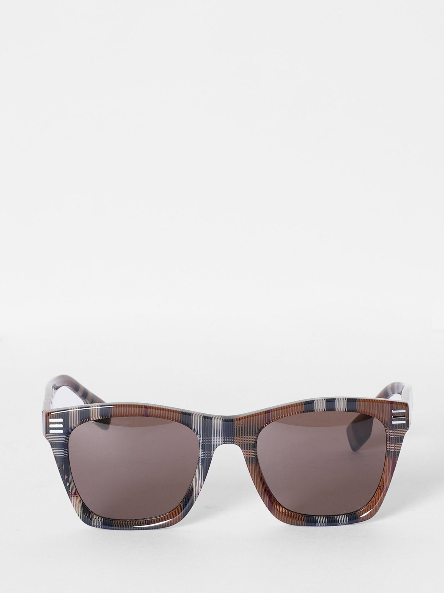 New Burberry   Check Square Frame Sunglasses