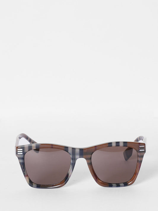 New Burberry   Check Square Frame Sunglasses