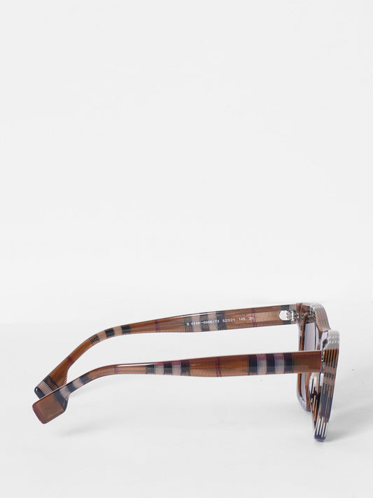 New Burberry   Check Square Frame Sunglasses