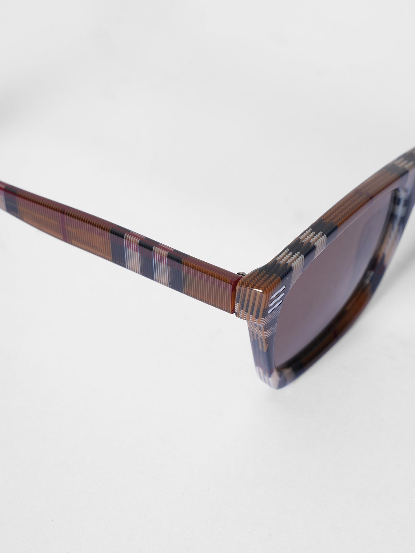 New Burberry   Check Square Frame Sunglasses