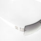 Chanel White Frameless CC Logo Sunglasses