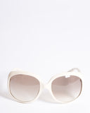 Dior Wide Frame Sunglasses in White