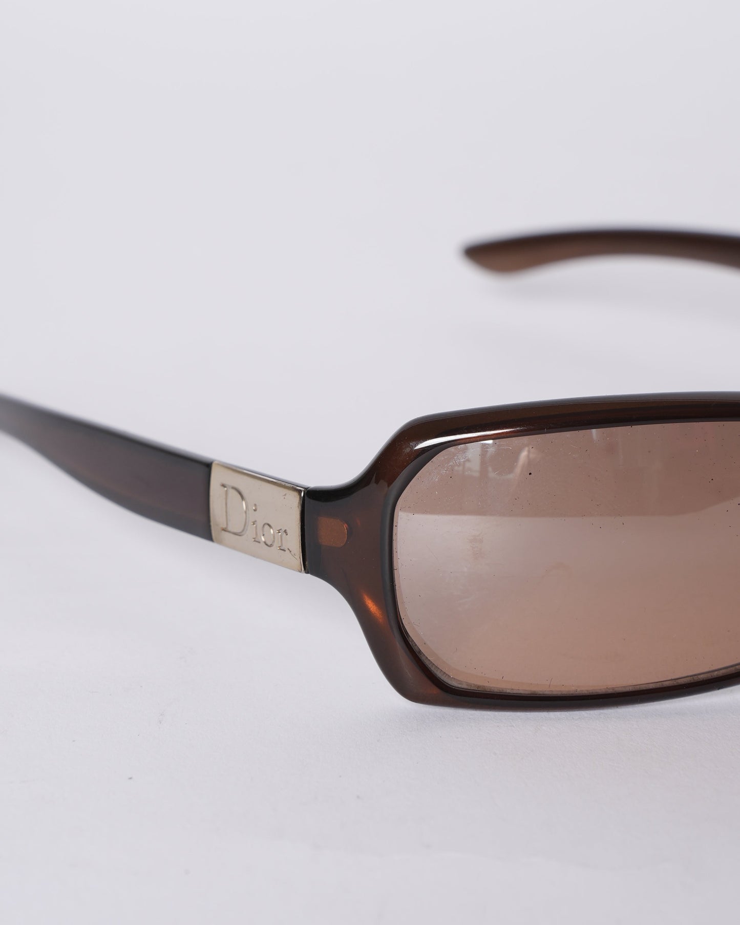 Dior Brown Rectangular Sunglasses