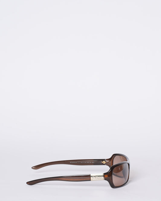 Dior Brown Rectangular Sunglasses