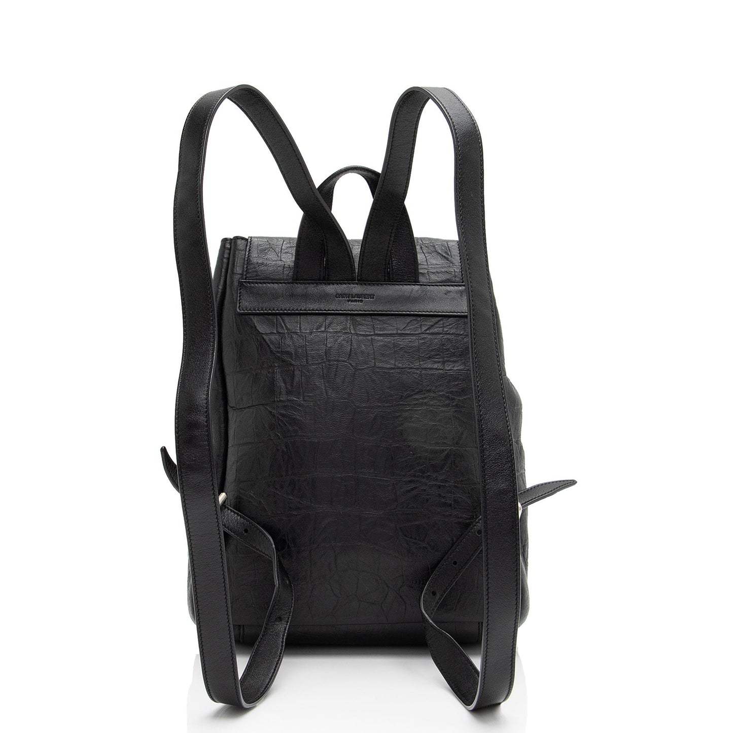 Saint Laurent Croc Embossed Lambskin Festival Backpack (SHF-8lf36x)