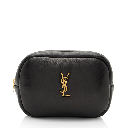 Saint Laurent Lambskin Calypso Mini Cosmetic Pouch (SHF-Ursi0c)