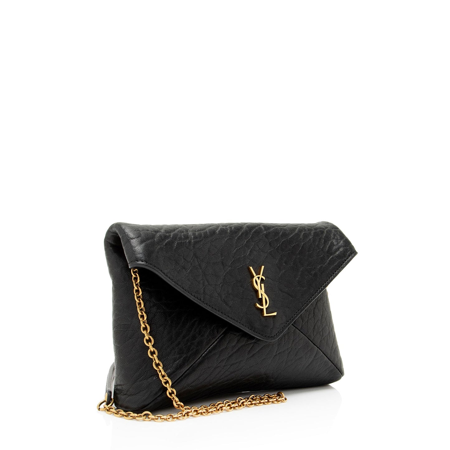 Saint Laurent Lambskin Cassandre Envelope Chain Pouch